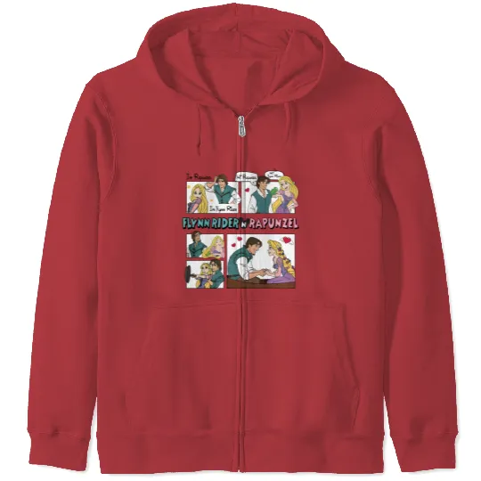 Tangled Couple Zip Hoodies, Rapunzel And Flynn Rider Couple Zip Hoodies, Disney Valentines Zip Hoodies