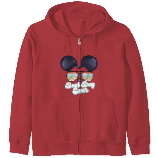 Best Day Ever Disney Vintage Zip Hoodies, Disneyworld Zip Hoodies Family Mickey Ears Zip Hoodies