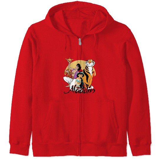 Retro Aladdin Squad Disney Zip Hoodies, Aladdin Character Zip Hoodies