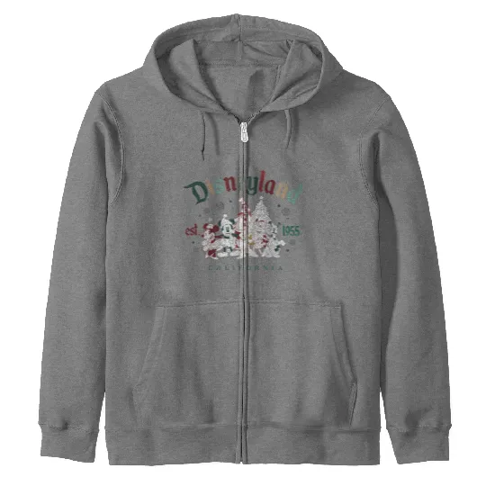 Disneyland Christmas Zip Hoodies, Vintage Disneyland Christmas Zip Hoodies