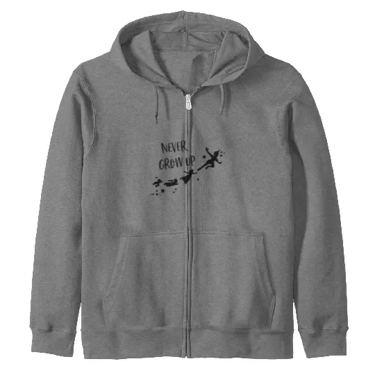 Peter Pan Zip Hoodies, Disney Peter Pan Zip Hoodies, Never Grow Up Disney Peter Pan Tinkerbell Zip Hoodies