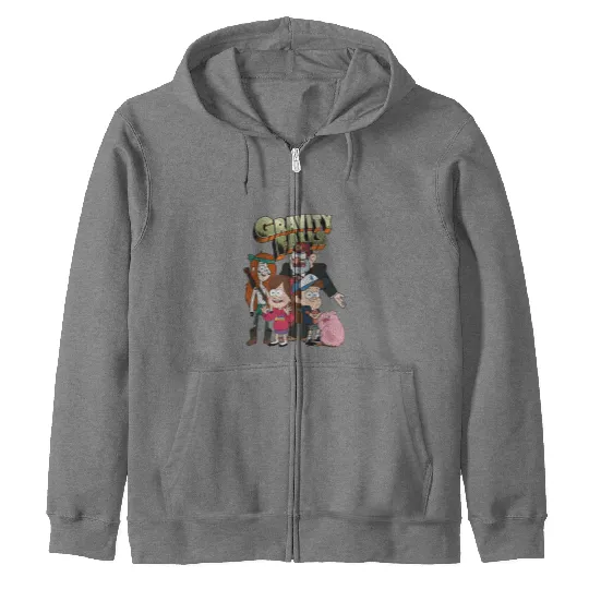 Gravity Falls Family Dynamics Zip Hoodies, Disney Gravity Falls 90s Zip Hoodies