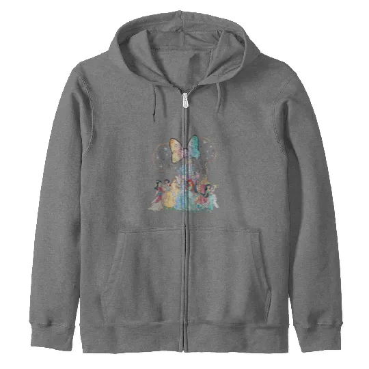 Disney Princess Tank, Vintage Princess Watercolor Tank Zip Hoodies