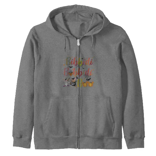 Retro Bibbidi Bobbidi Boo Halloween Zip Hoodies, Jaq And Gus Zip Hoodies,Halloween Pumpkin Zip Hoodies, Disney Cinde Zip Hoodies