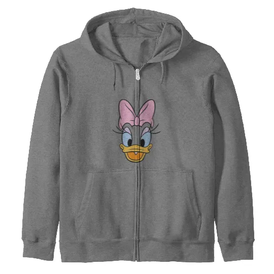 Disney Daisy Duck Big Face Zip Hoodies, Daisy Duck Zip Hoodies