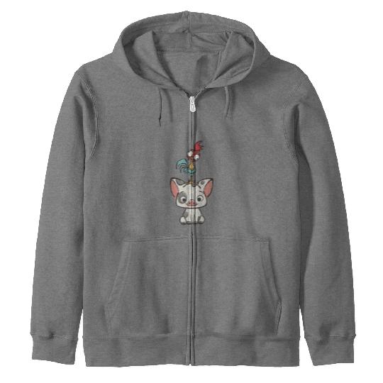 Colors Disney Moana Zip Hoodies, Hei Hei and Pua Zip Hoodies
