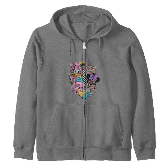 Disney vintage Zip Hoodies - Disney Daisy Minnie Zip Hoodies - Disney Epcot Zip Hoodies