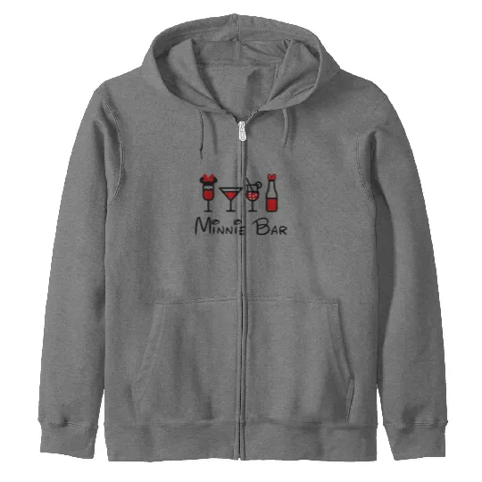 Minnie Bar Zip Hoodies, Disney Zip Hoodies, Drinking Zip Hoodies, Drinking Around the World Zip Hoodies