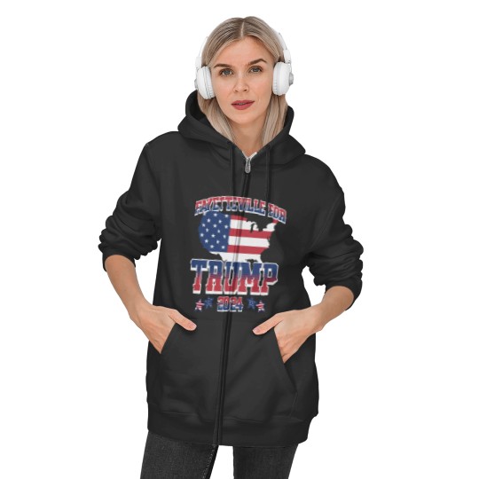 Fayetteville For Trump 2024 Election Vote For Trump 2024 Trends Gift Zip Hoodies