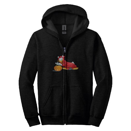 Womens Disney Halloween Donald Duck Devil Zip Hoodies