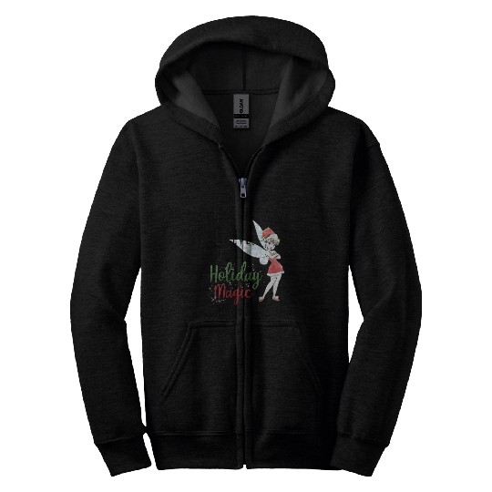 Disney Peter Pan Christmas Tinker Bell Holiday M Zip Hoodies