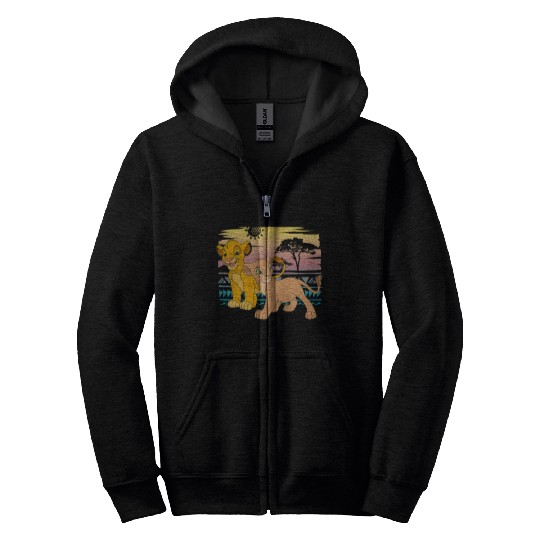 Disney The Lion King Young Simba Nala 90s Zip Hoodies