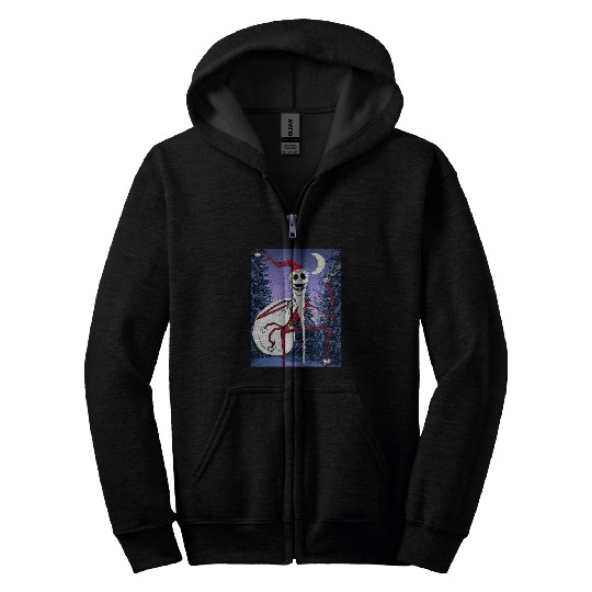 disneys Nightmare Before Christmas Santa Jack Zip Hoodies