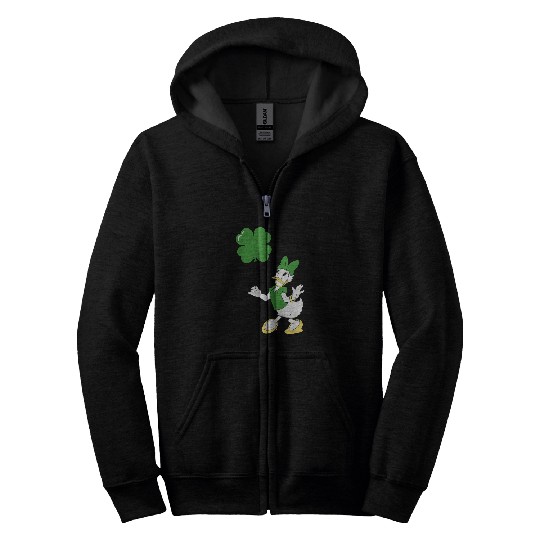 Disneyss Daisy Duck Shamrock Balloon St Patrick's Day Zip Hoodies