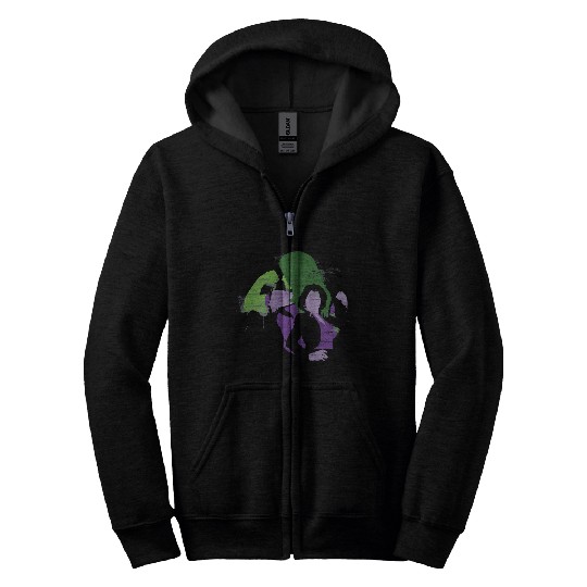 Marvels Studios She hulk Jennifer Walters Spray Paint Disneyss+ Zip Hoodies