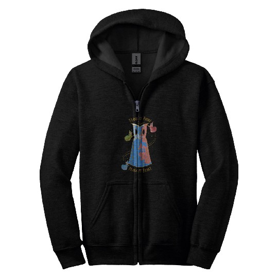 Disneyss Princess Sleeping Beauty 65th Anniversary Pink Blue Zip Hoodies