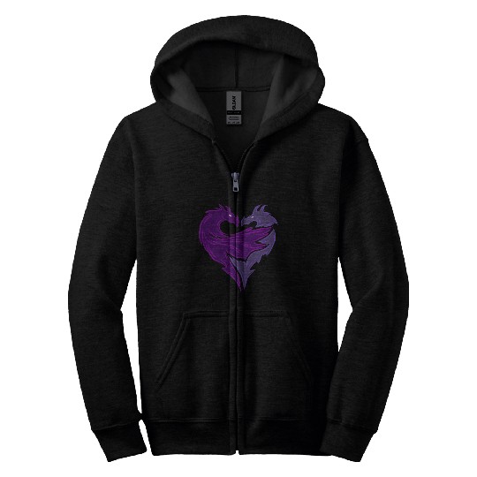 Disney Descendants 2 Mal Dragon Zip Hoodies