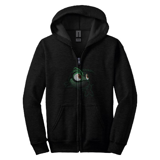 Disneyss Tangled Pascal Outline Color Fill Zip Hoodies