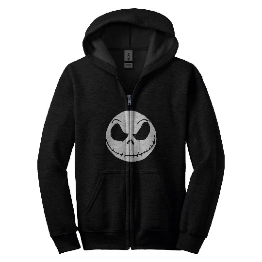 Disneyss The Nightmare Before Christmas Jack Skellington Faces Zip Hoodies