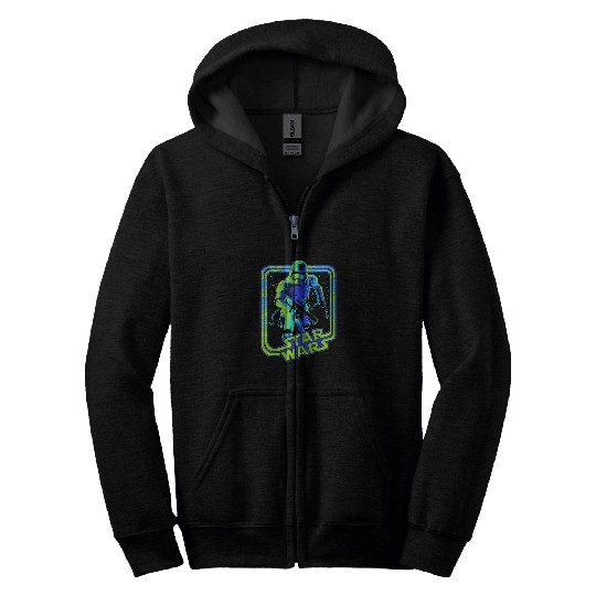Star Wars Stormtrooper Glow Neon Disney Zip Hoodies