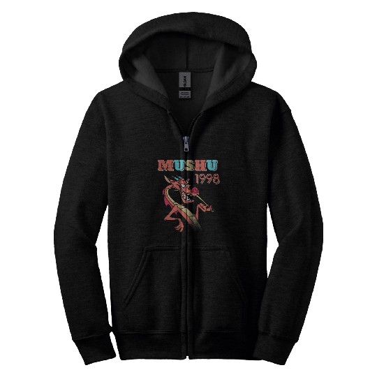 Disney Mulan Mushu 1998 Cool Dragon Zip Hoodies