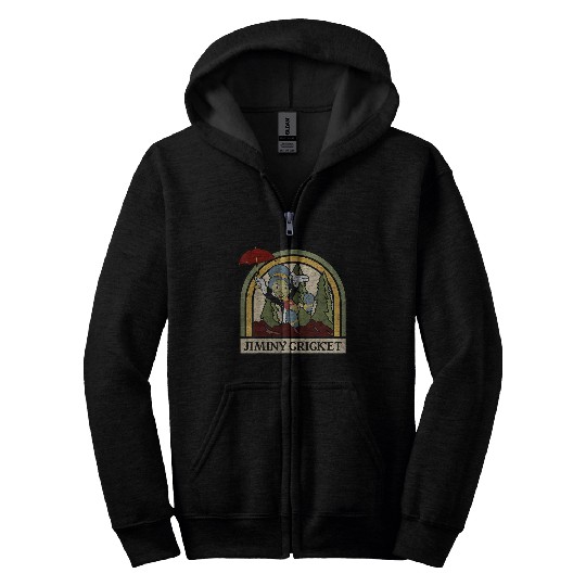 Disneyss Pinocchio Jiminy Cricket Established 1940 Zip Hoodies