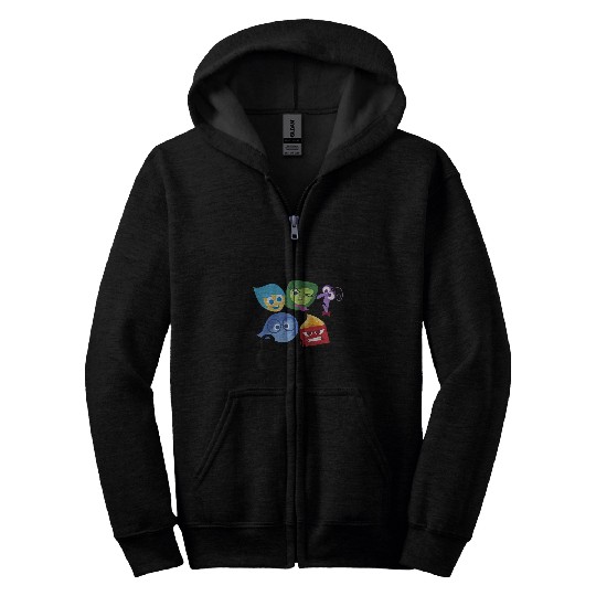 Disney Inside Out Every Day Emotions Raglan Baseball Tee Zip Hoodies