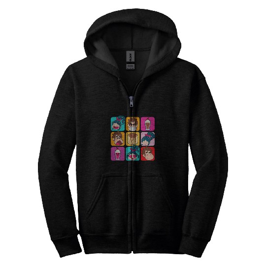 Disney Wreck-It Ralph Vanellope Ralph & Desserts Panels Zip Hoodies