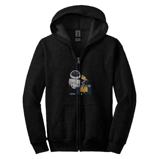 Disney Pixar Wall-E Eve Christmas Light Wrap Graphic Zip Hoodies