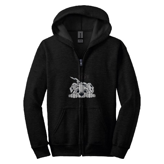 Disney 101 Dalmatians Playful Position Puppy Logo V2 Zip Hoodies