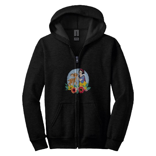 Disney Princess - Floral Snow White Deer Zip Hoodies