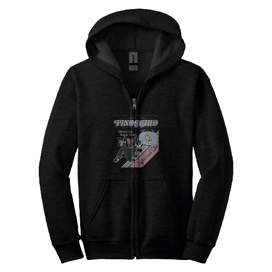Disney Pinocchio Wishes Do Come True Figaro And Cleo Retro Zip Hoodies