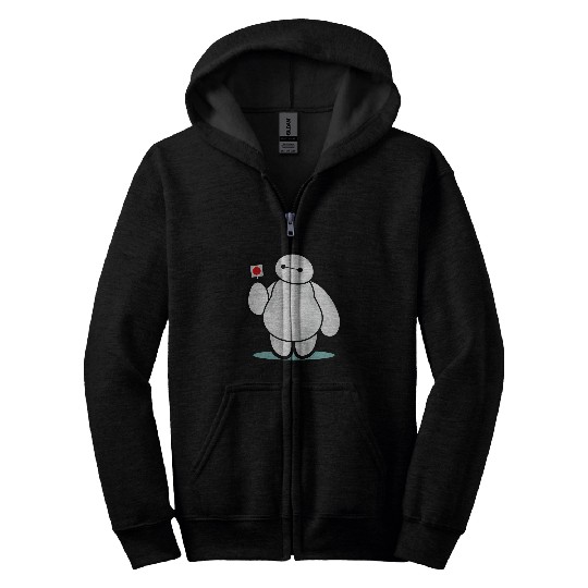 Disney Big Hero 6 Baymax With Lollipop Cute Shot Zip Hoodies