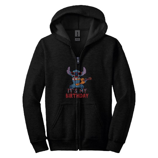 Disney Lilo Stitch Tropical Party Its My Birthday Zip Hoodies