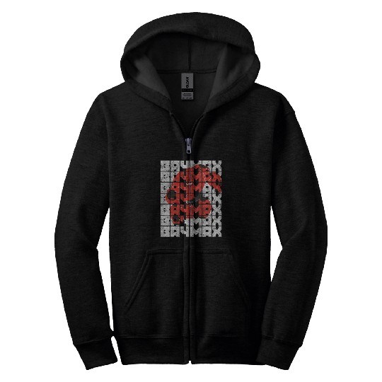 Disney Big Hero 6 Baymax Epic Hero Landing Distressed Zip Hoodies