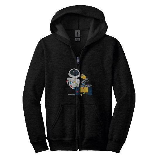 Disney Pixar Wall-E Eve Christmas Light Wrap Graphic Zip Hoodies