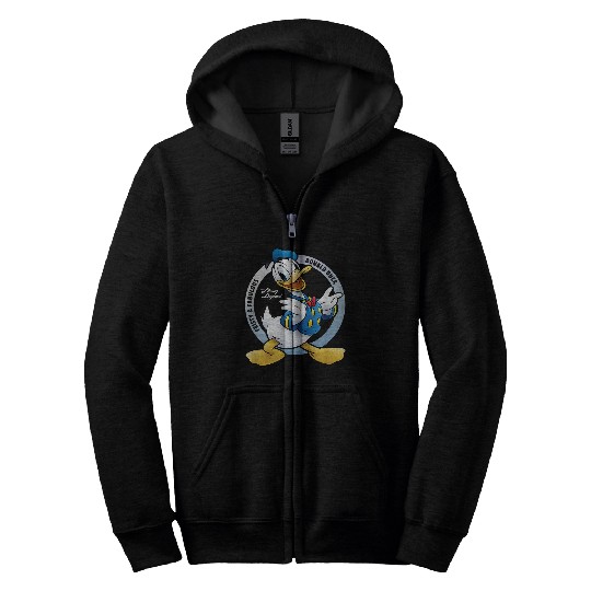 Disneyss Donald Duck 90th Anniversary Feisty Fabulous Legend Zip Hoodies