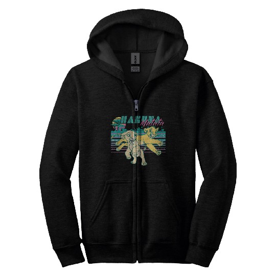 Disney Lion King Retro Simba & Nala 90s Hakuna Matata Premium Zip Hoodies