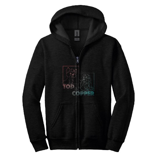 Disney The Fox and the Hound Tod & Copper Gradient Zip Hoodies