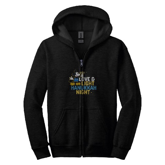 Disney Mickey Mouse Love & Light Happy Hanukkah Zip Hoodies