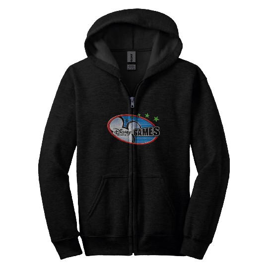 Womens Disney Channel Games Logo V-Neck Zip Hoodies
