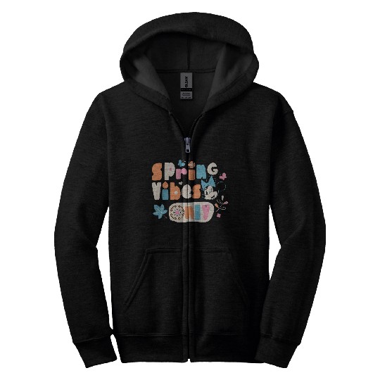 Disney Minnie Mouse Spring Vibes Only Springtime Zip Hoodies