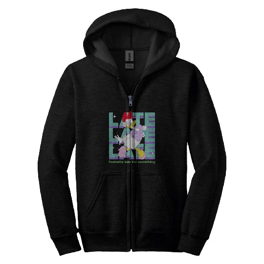 Disneyss Daisy Duck Probably Late For Something Funny Zip Hoodies