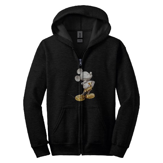 Disney Gold Mickey Mouse Pose Zip Hoodies