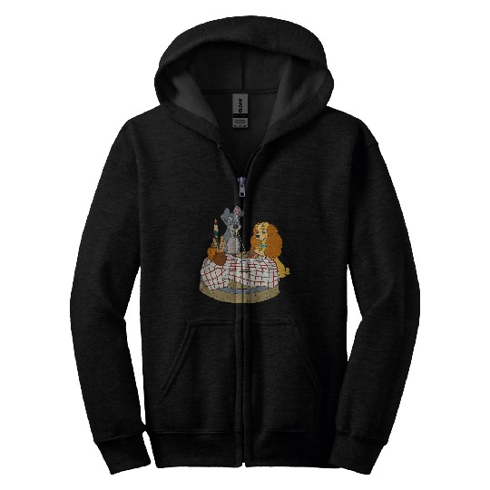 Disney Lady And Tramp Bella Notte Spaghetti Zip Hoodies