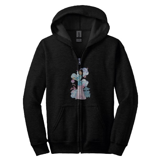 Disney Mulan Watercolor Portrait Zip Hoodies