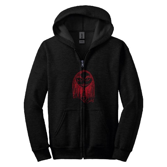 Disneyss Nightmare Before Christmas Sally Sketch Zip Hoodies
