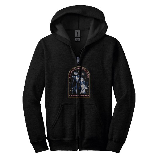Disneyss The Nightmare Before Christmas Jack And Sally Destiny Zip Hoodies