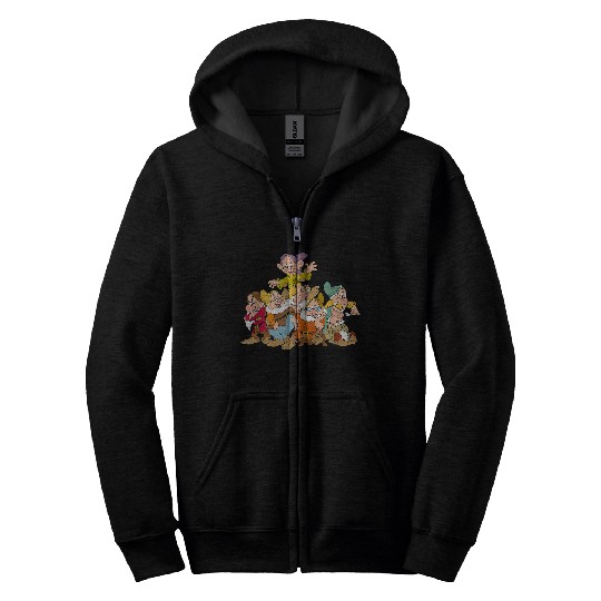 Disneys Snow White The Seven Dwarfs Group Fun Zip Hoodies