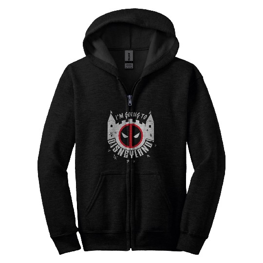 Marvels Studios Deadpool Wolverine Im Going To Disneyssland Zip Hoodies